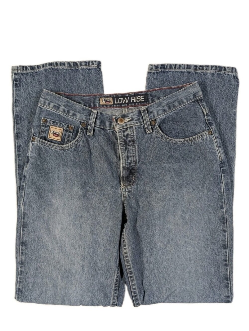 Cruel Girl Jeans Womens 9 R Blue Denim Low Rise Button Fly Western 100% Cotton